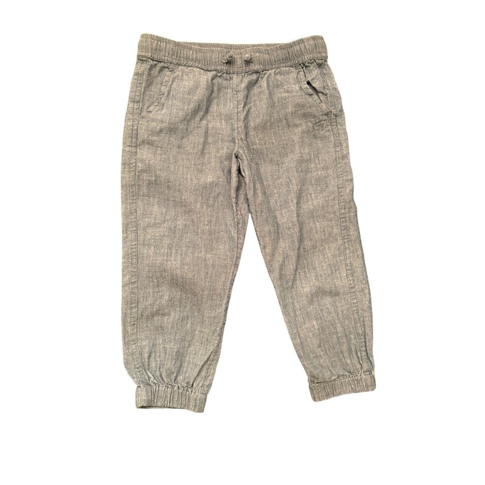 Vineyard Vines Joggers Girls Blue 100% Cotton/Chambray Joggers, tie wasit sz 4t